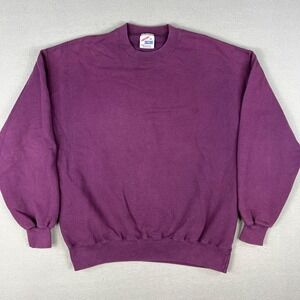 VTG Jerzees Blank‎ Sweatshirt Mens XL Striped Crew Neck 1990s Classic USA